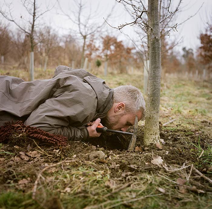 Paul Thomas assesses a truffle site © Sophie Gerrard